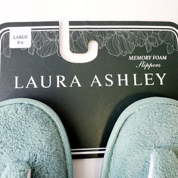 𝅺laura Ashley plush Memory Foam Slippers.  NWT - Picture 4 of 4